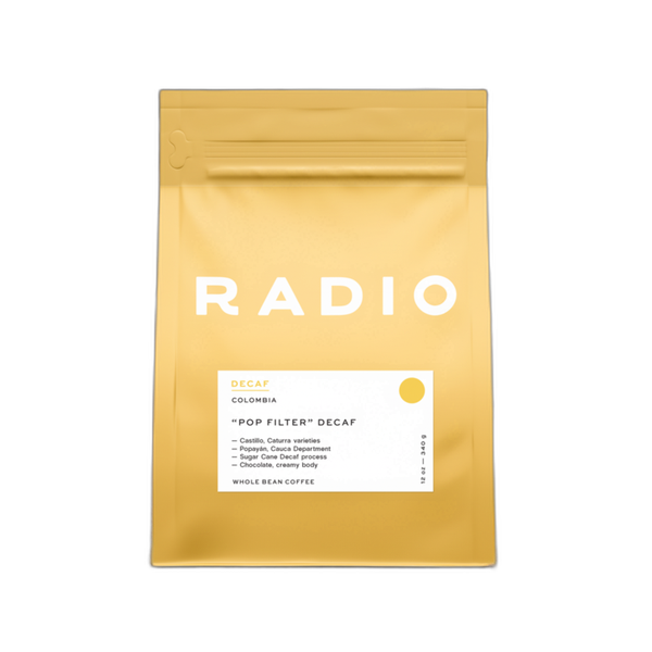 Pop Filter Decaf Colombia by Radio Roasters Coffee